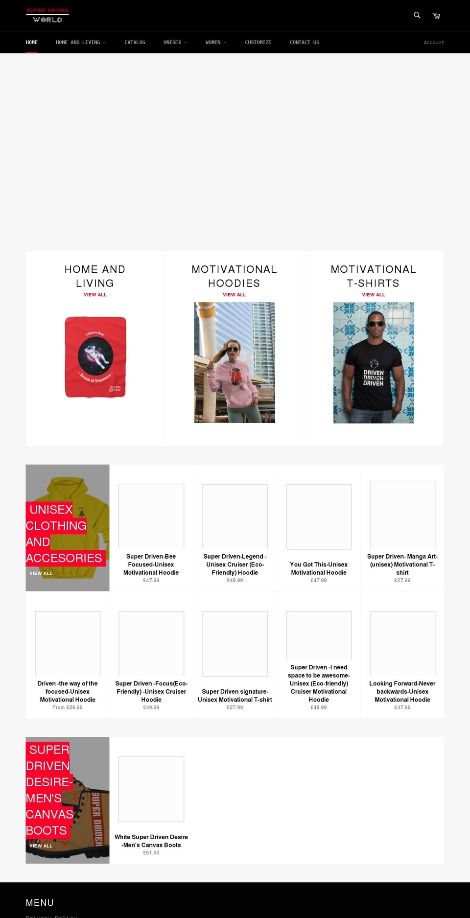 superdrivenworld.com shopify website screenshot