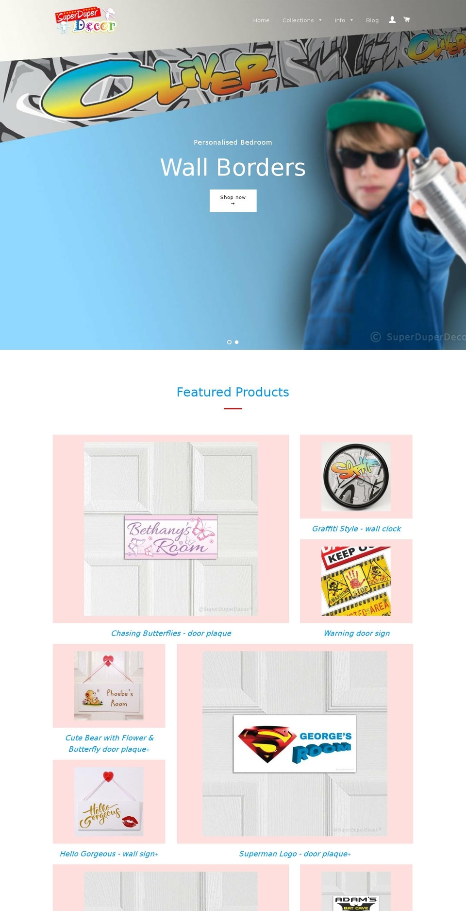 superduperdecor.com shopify website screenshot