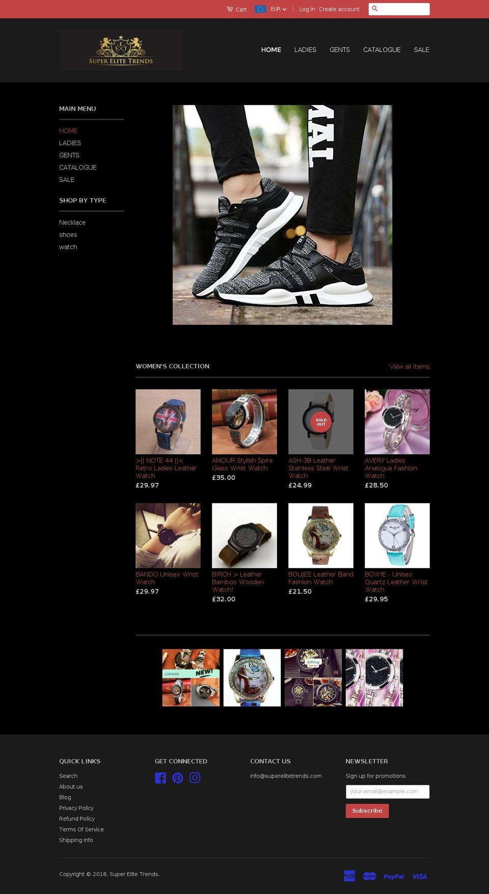 WATCHES Shopify theme site example superelitetrends.com
