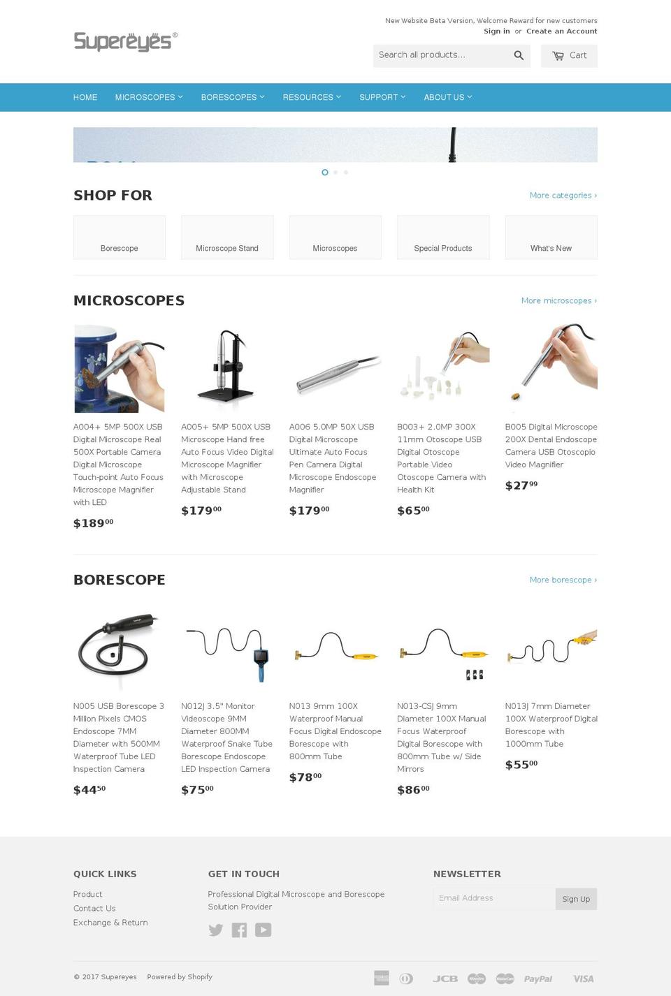 supereyes-store.com shopify website screenshot