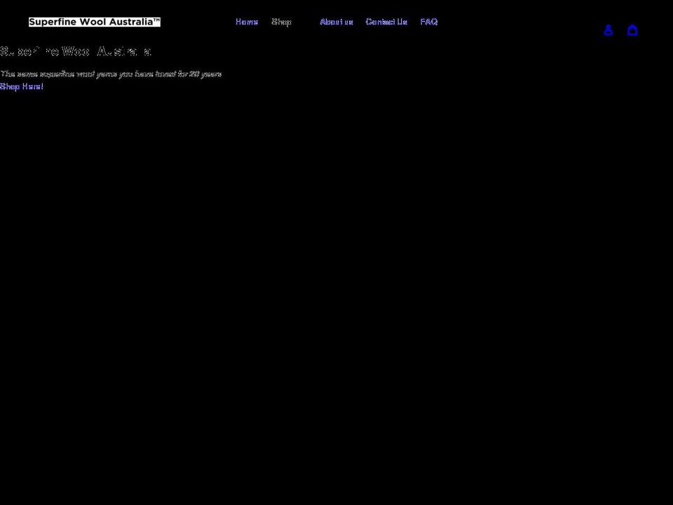 superfinewool.com.au shopify website screenshot