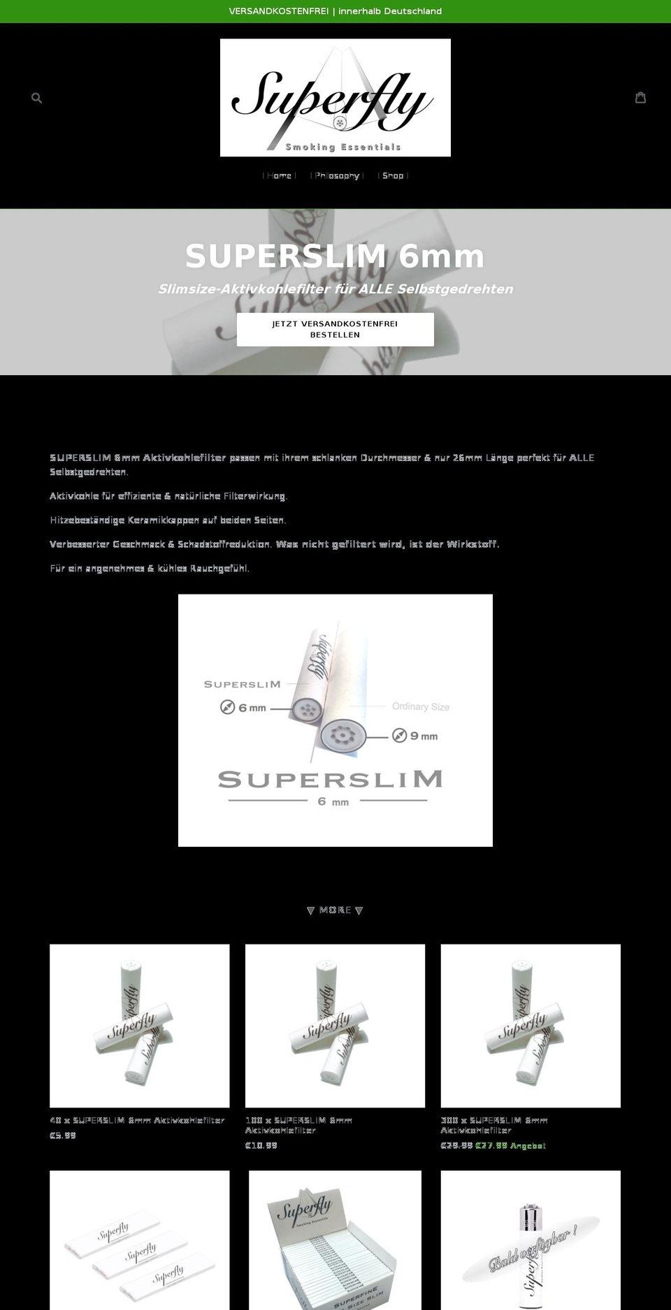 superfly-smoking.com shopify website screenshot
