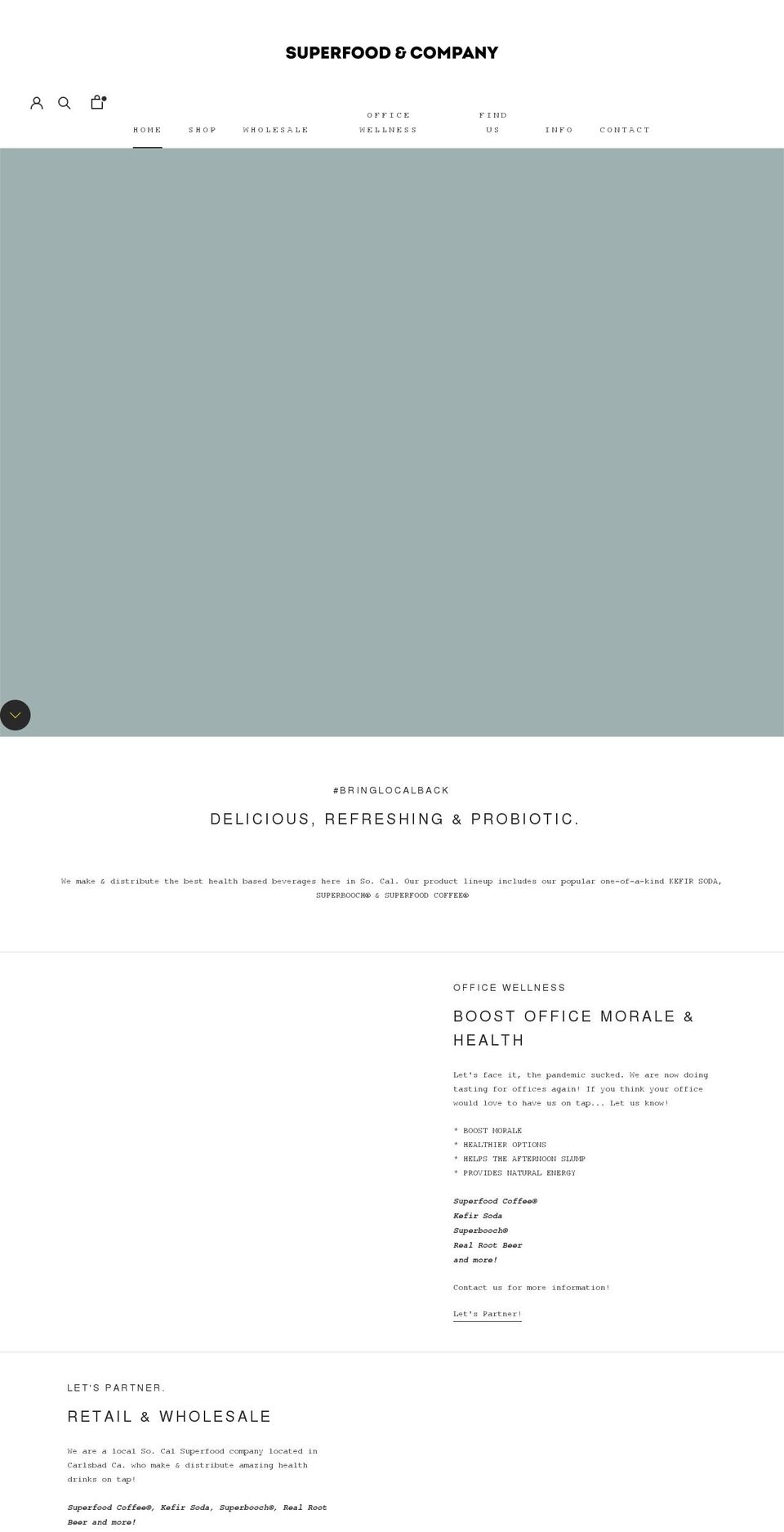 superfoodandcompany.com shopify website screenshot