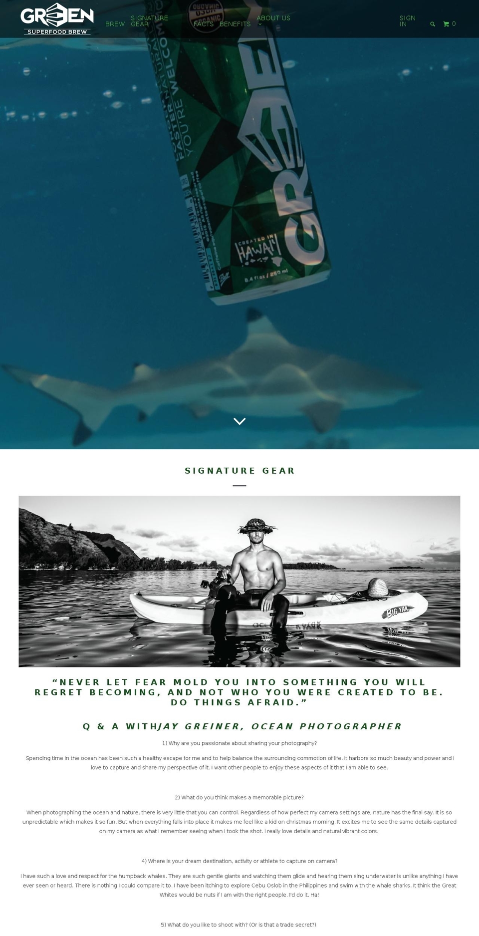 superfoodbrews.com shopify website screenshot