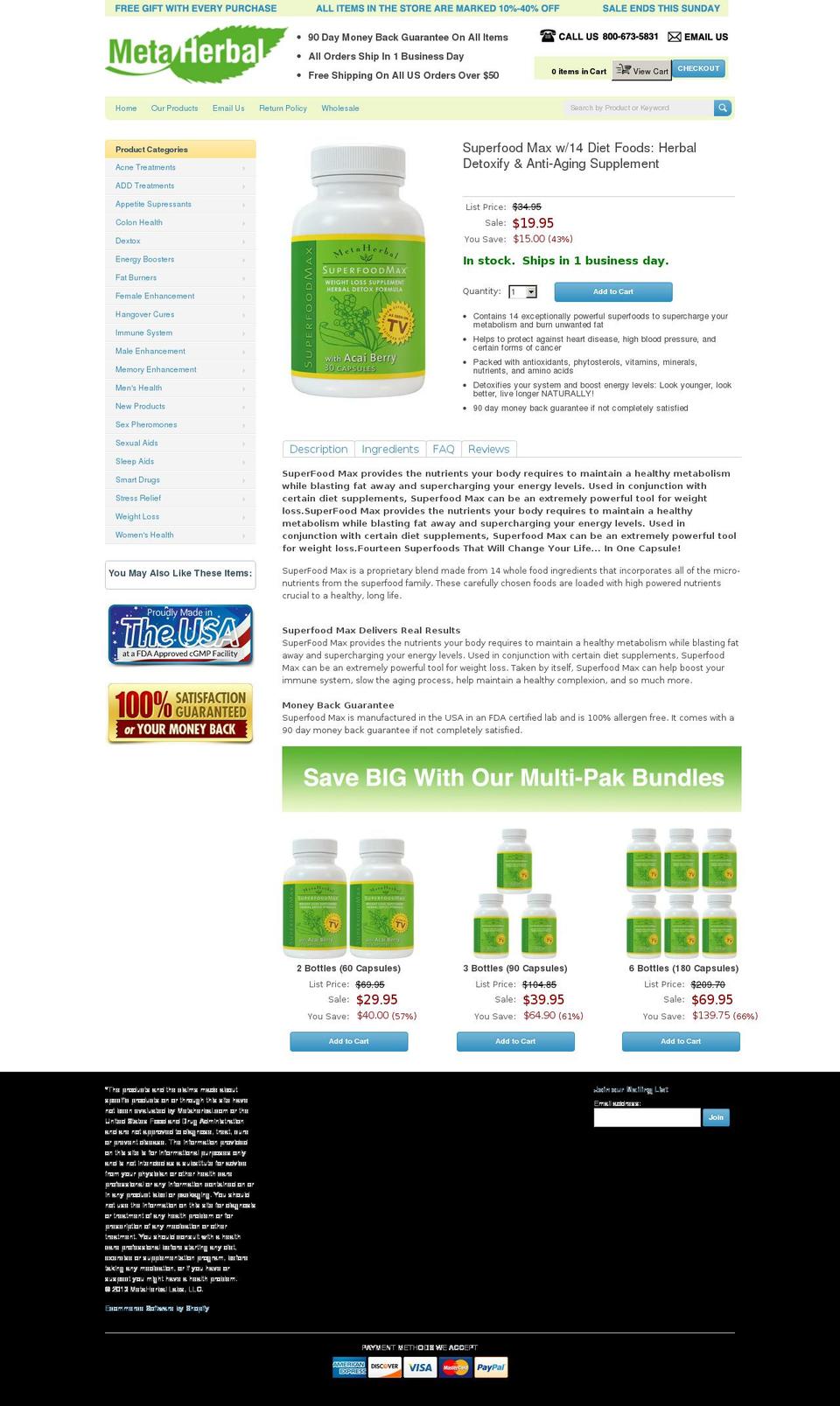 Megatronic - sineLABS Header Build Shopify theme site example superfoodmax.com