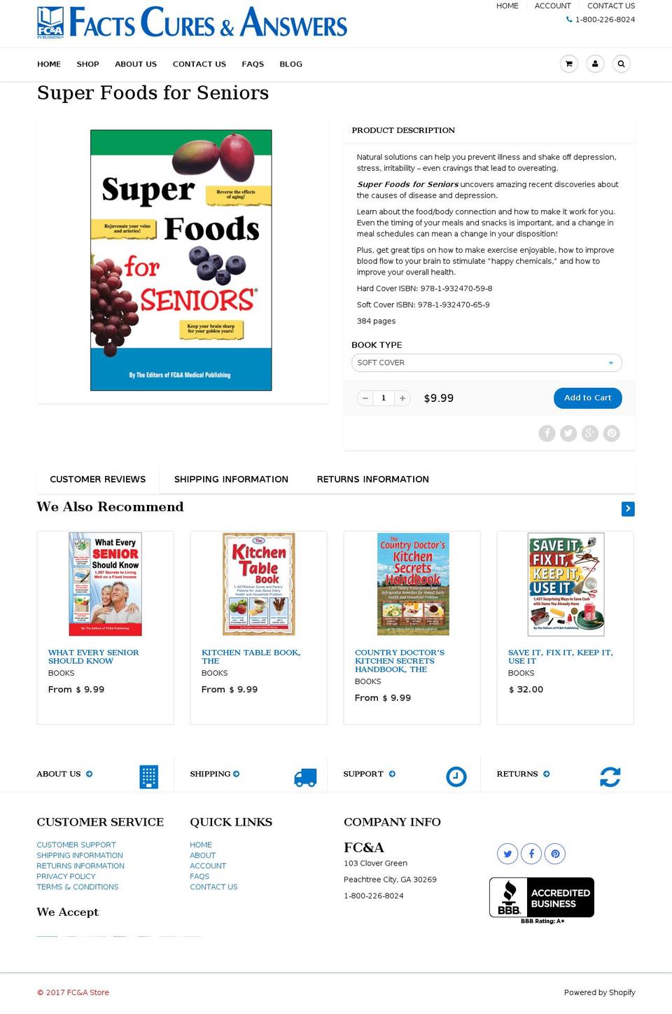 superfoodsforseniors.com shopify website screenshot