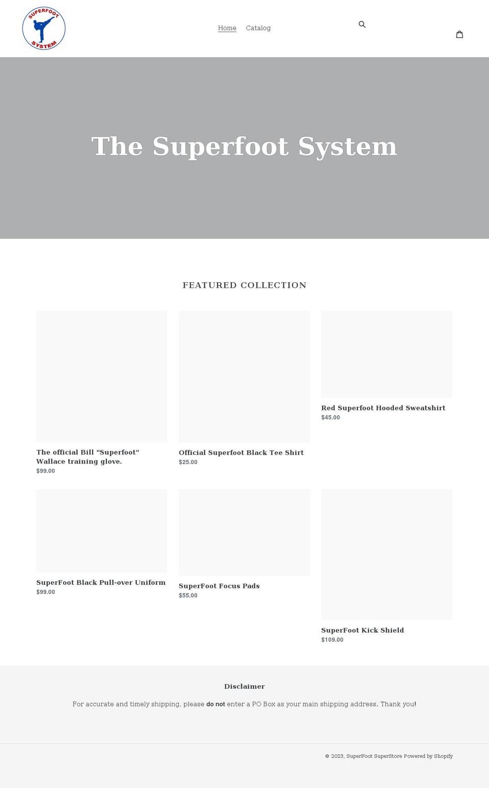 superfoot-superstore.myshopify.com shopify website screenshot