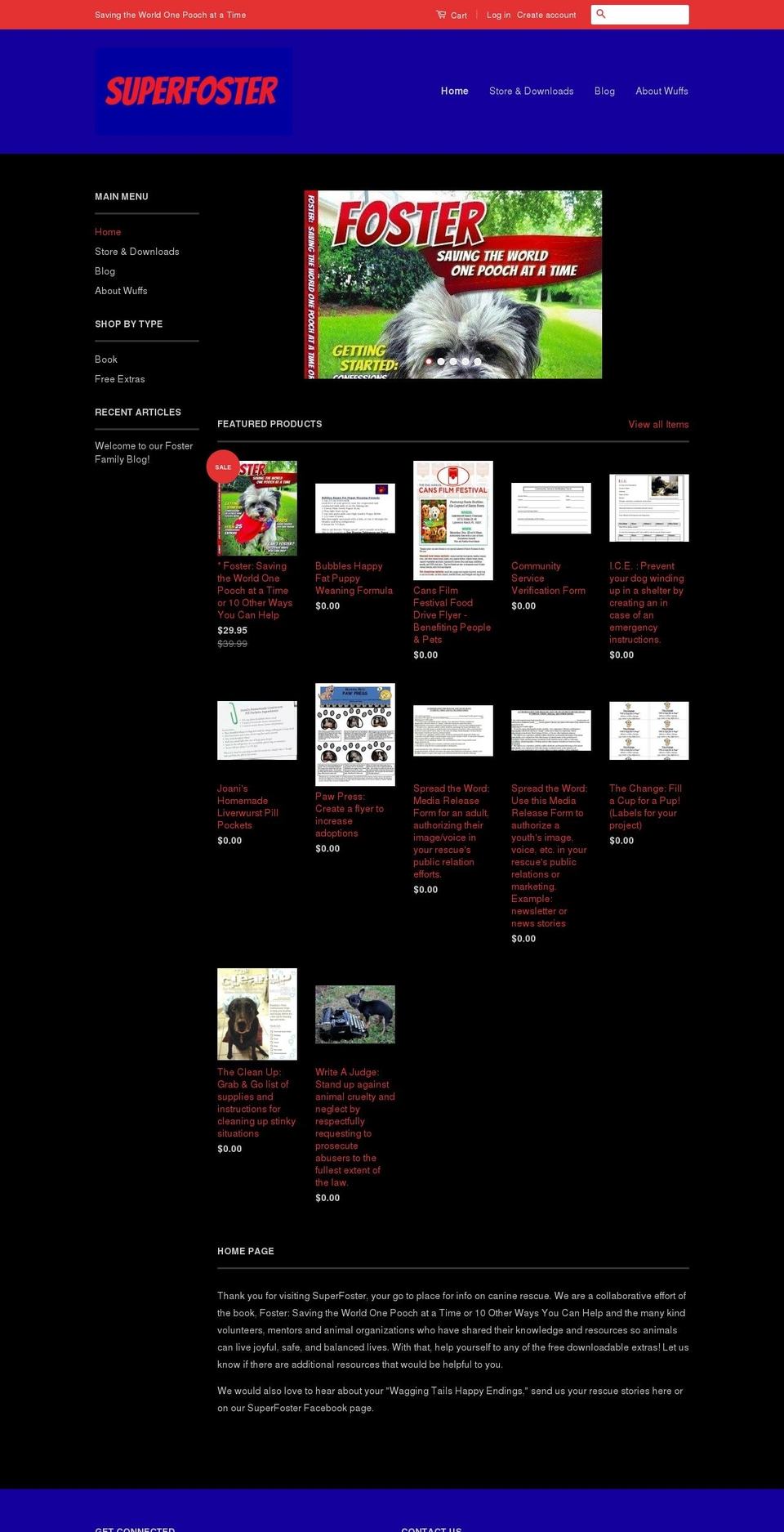 superfoster.com shopify website screenshot