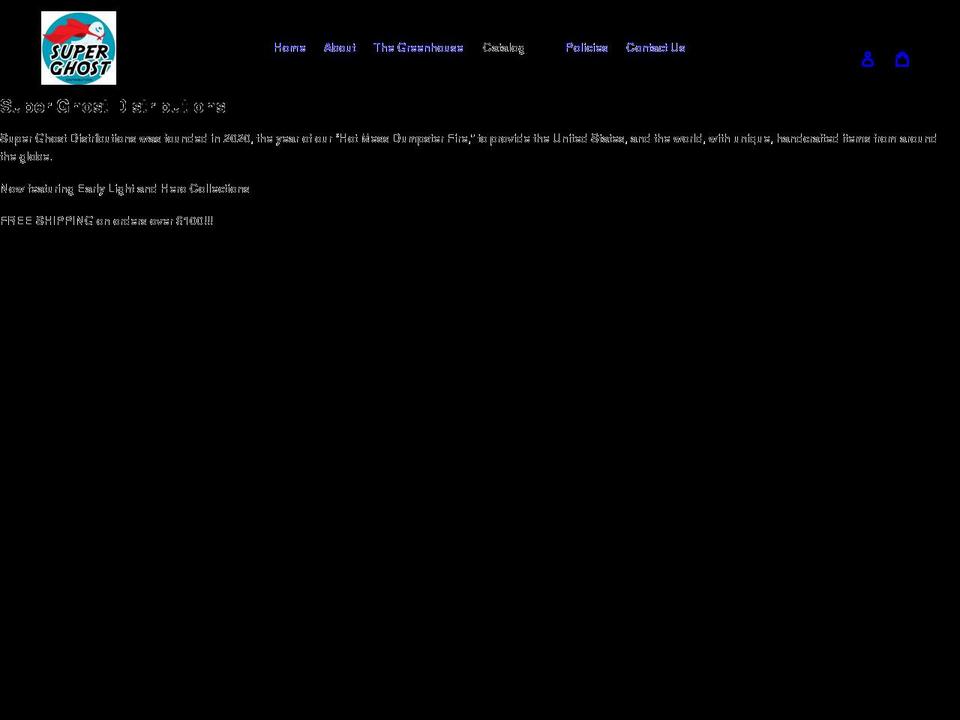superghostd.com shopify website screenshot