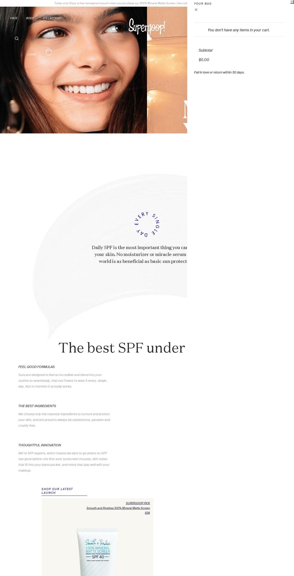 supergoop.com shopify website screenshot