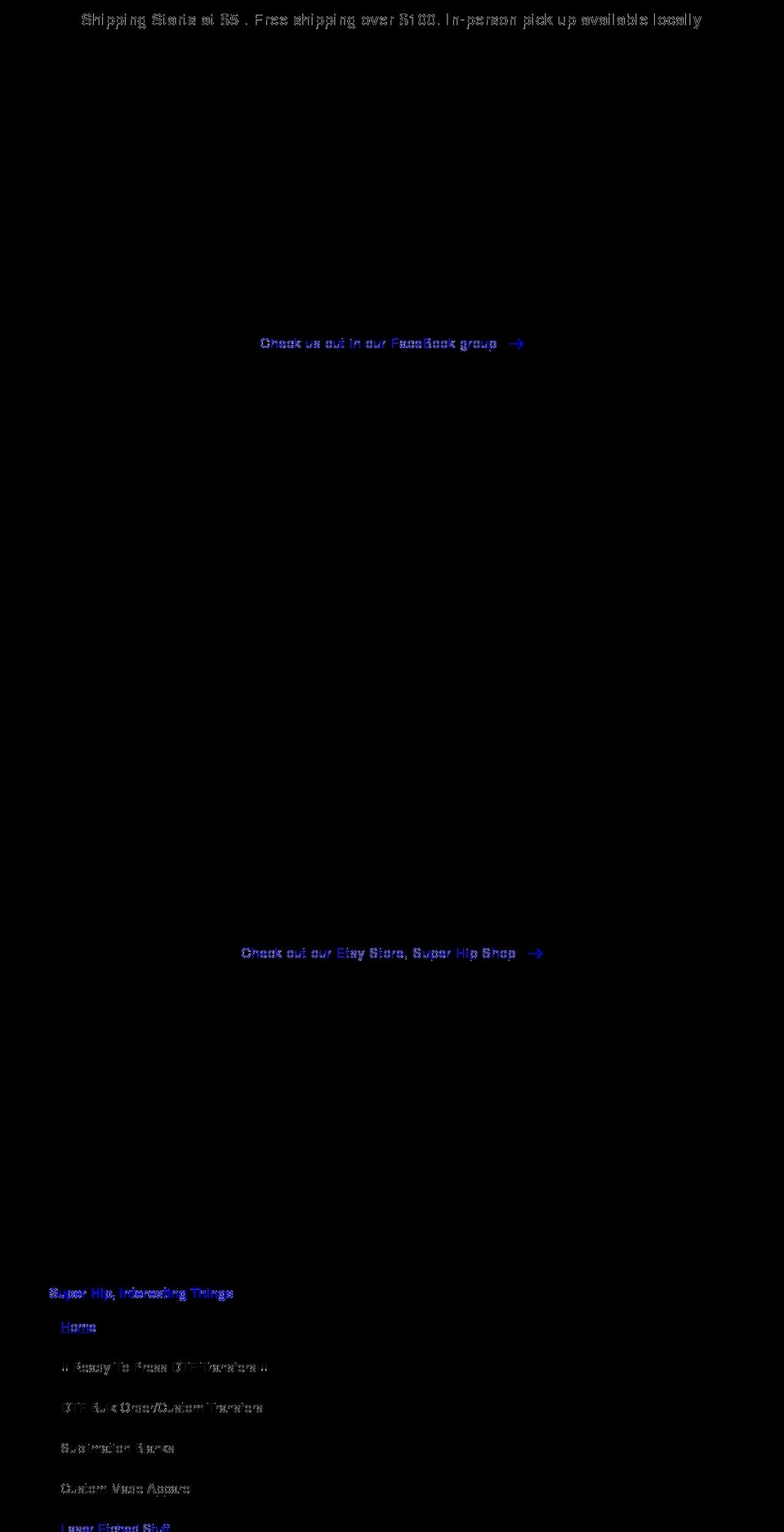 superhipinterestingthings.com shopify website screenshot
