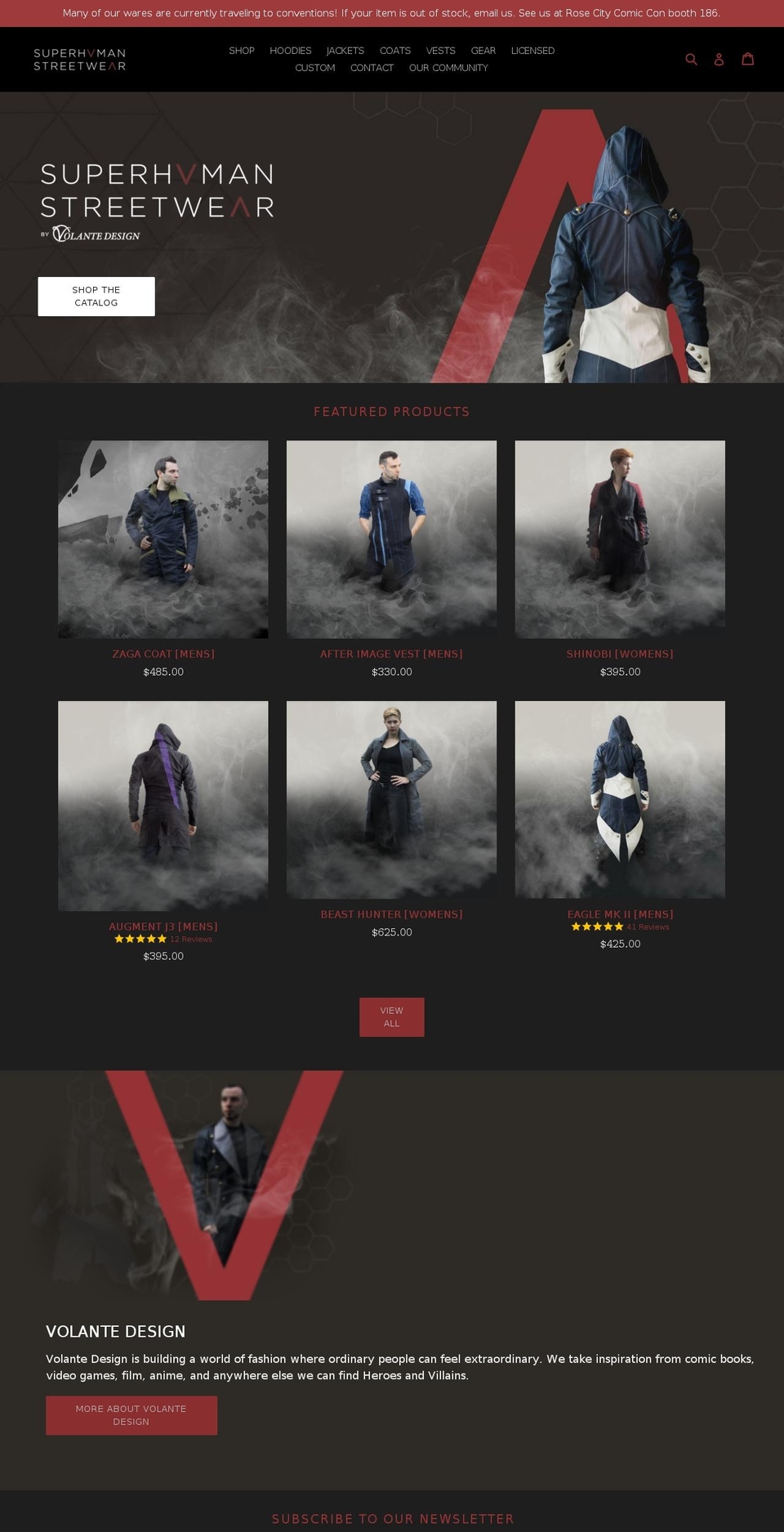 superhumanstreetwear.com — Shopify storefront screenshot