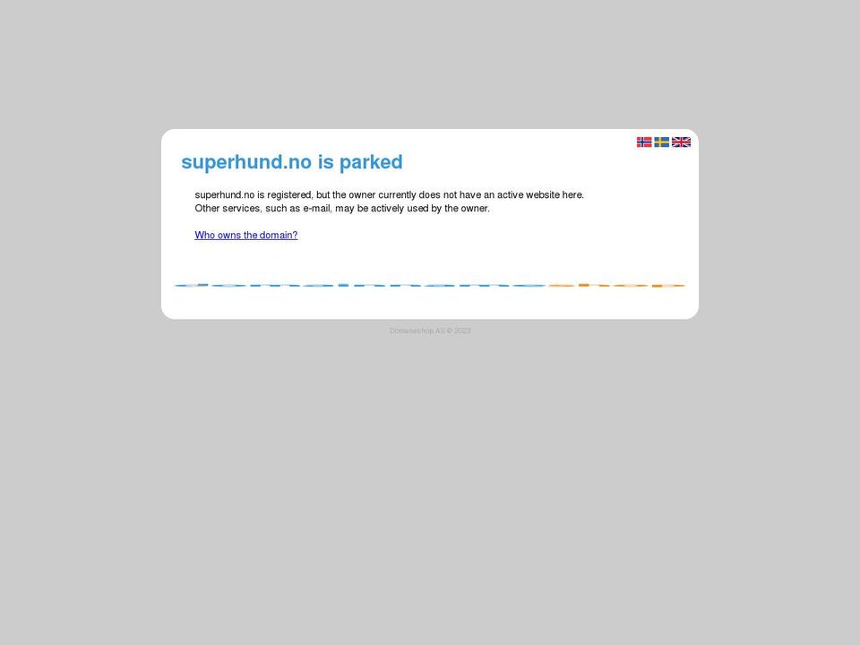 superhund.no shopify website screenshot