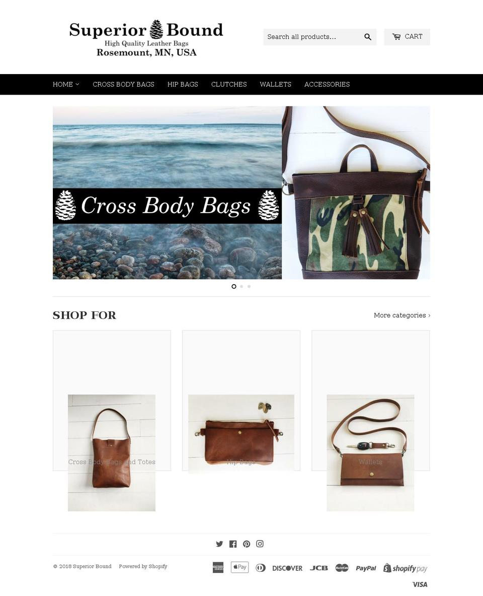 February 2018 Shopify theme site example superiorbound.com