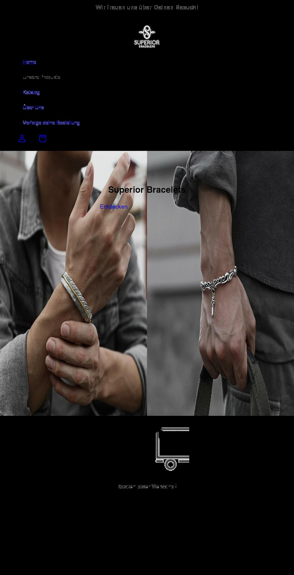 superiorbracelets.com shopify website screenshot