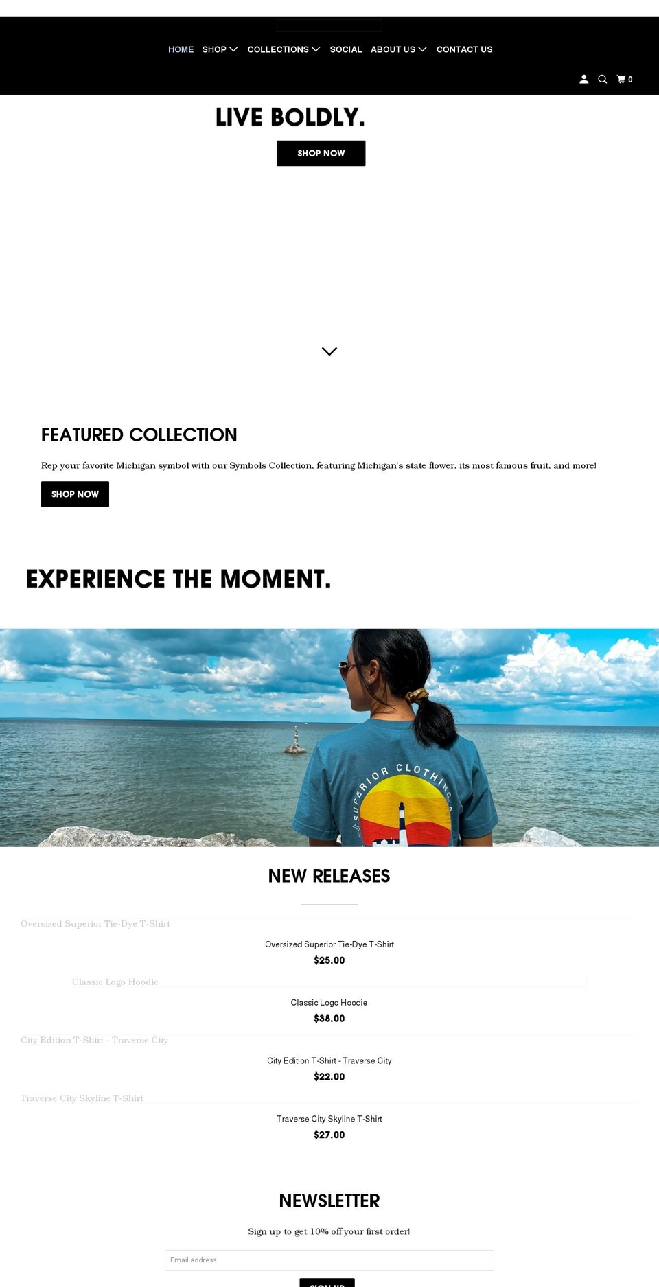 superiorclothingcomi.com shopify website screenshot