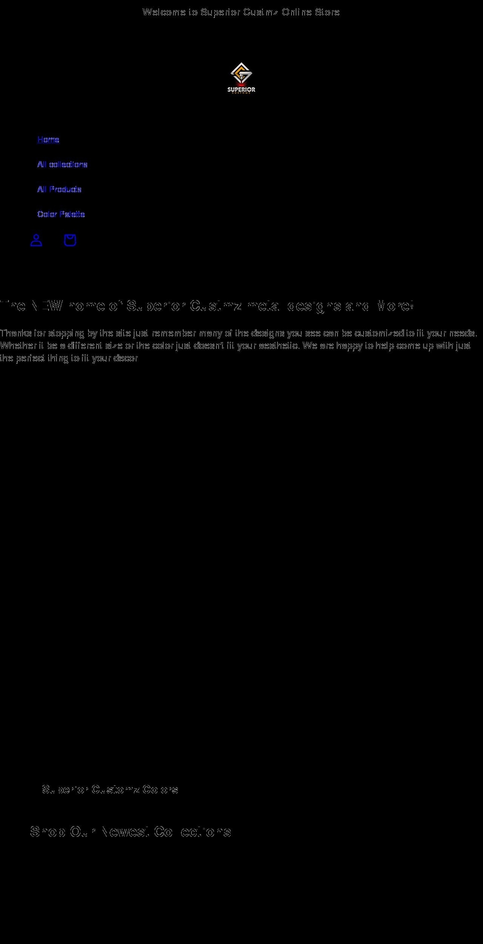 superiorcustomz.com shopify website screenshot