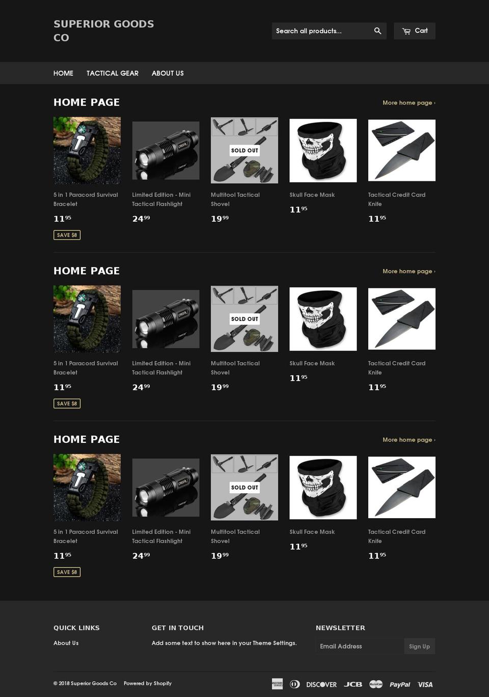 superiorgoodsco.com shopify website screenshot