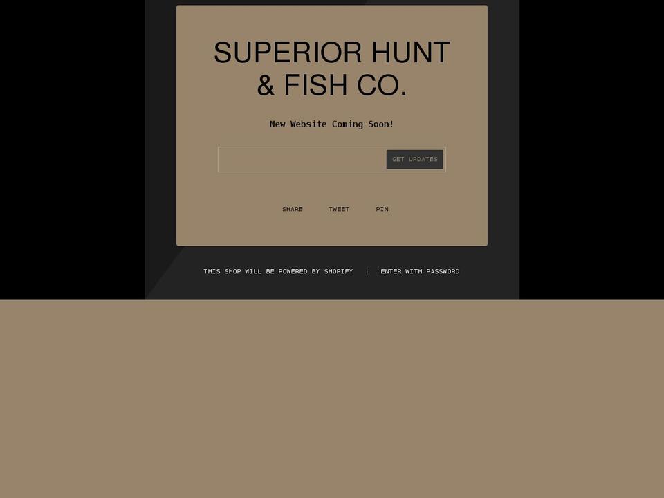 superiorhuntfishco.com shopify website screenshot