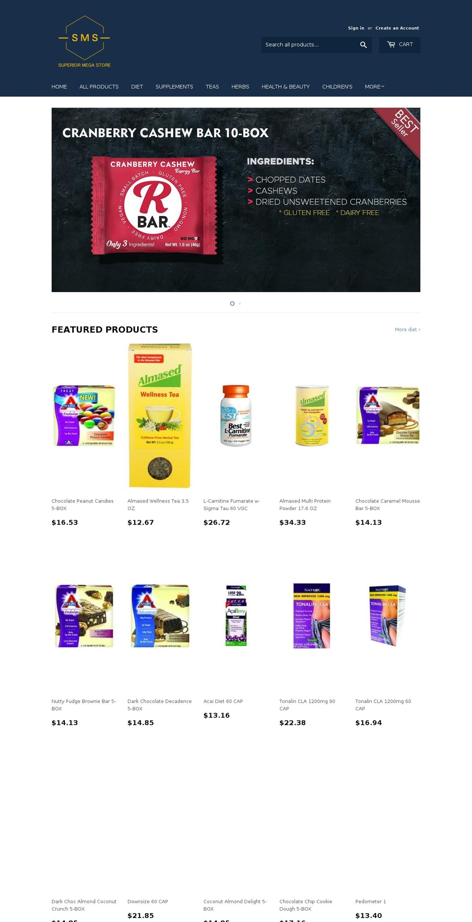 superiormegastore.com shopify website screenshot