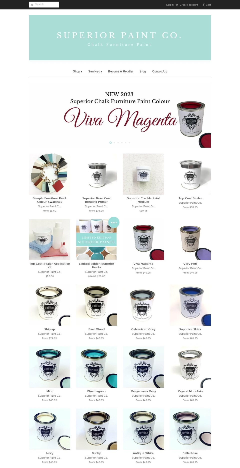 superiorpaintco.ca shopify website screenshot