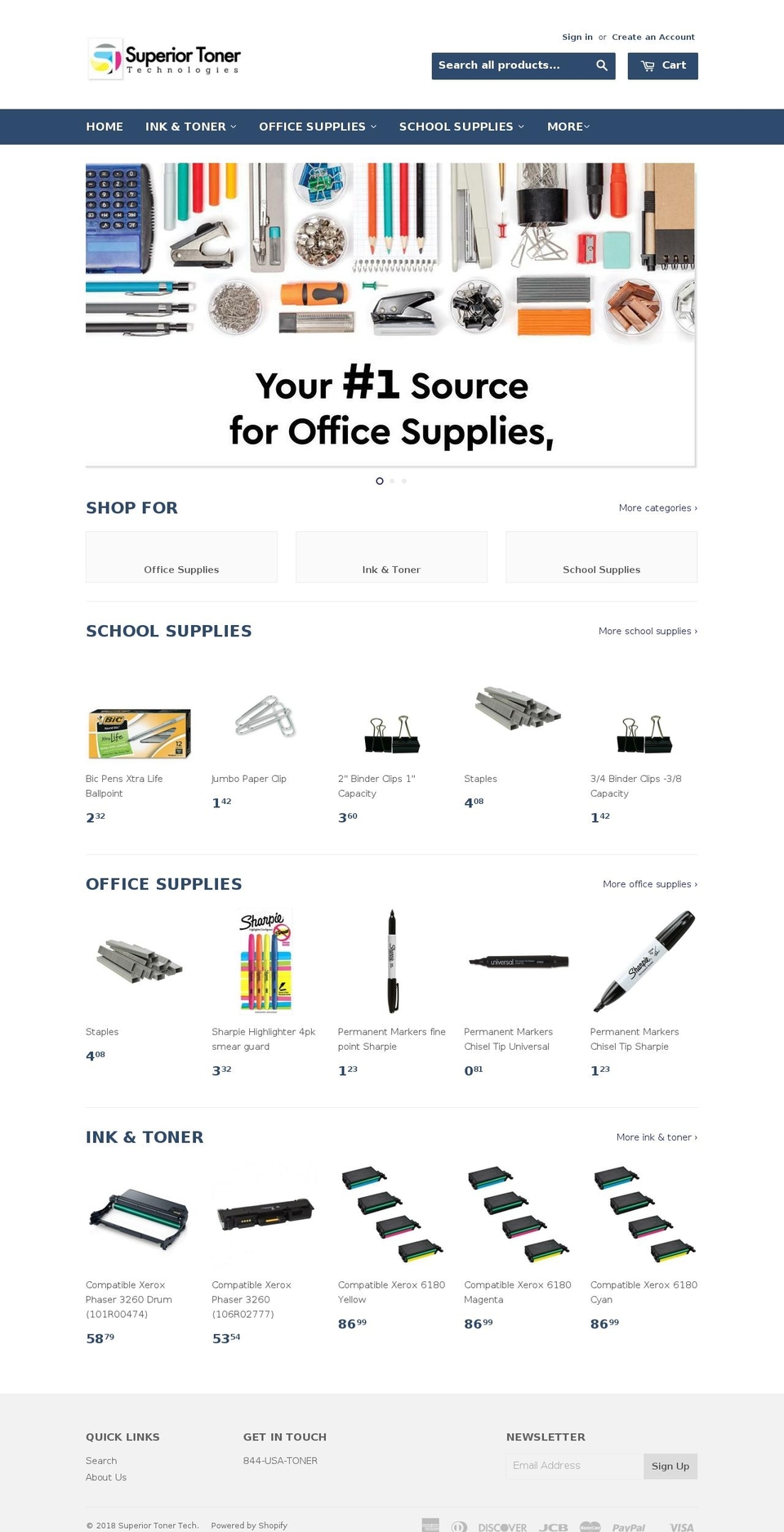 superiortonertech.com — Shopify storefront screenshot