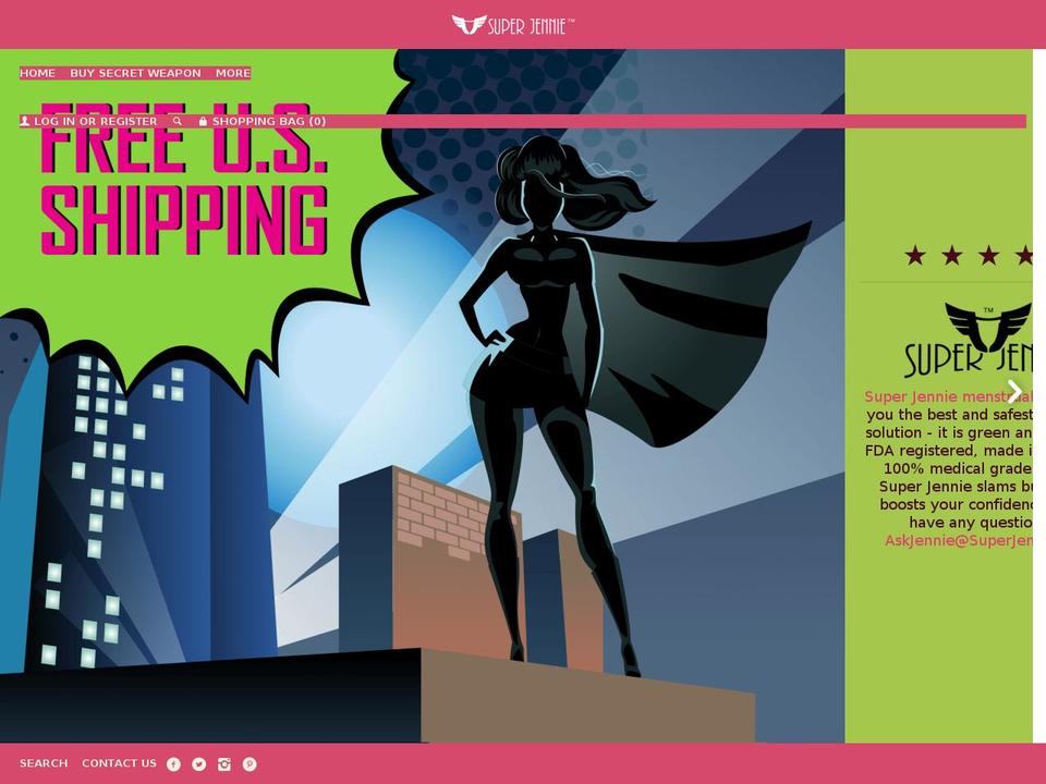 superjennie.com shopify website screenshot