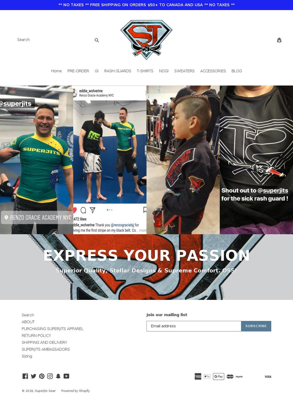 superjits.com — Shopify storefront screenshot