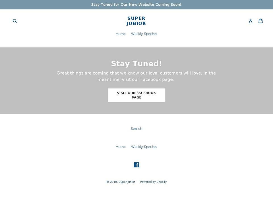superjuniorstores.com shopify website screenshot