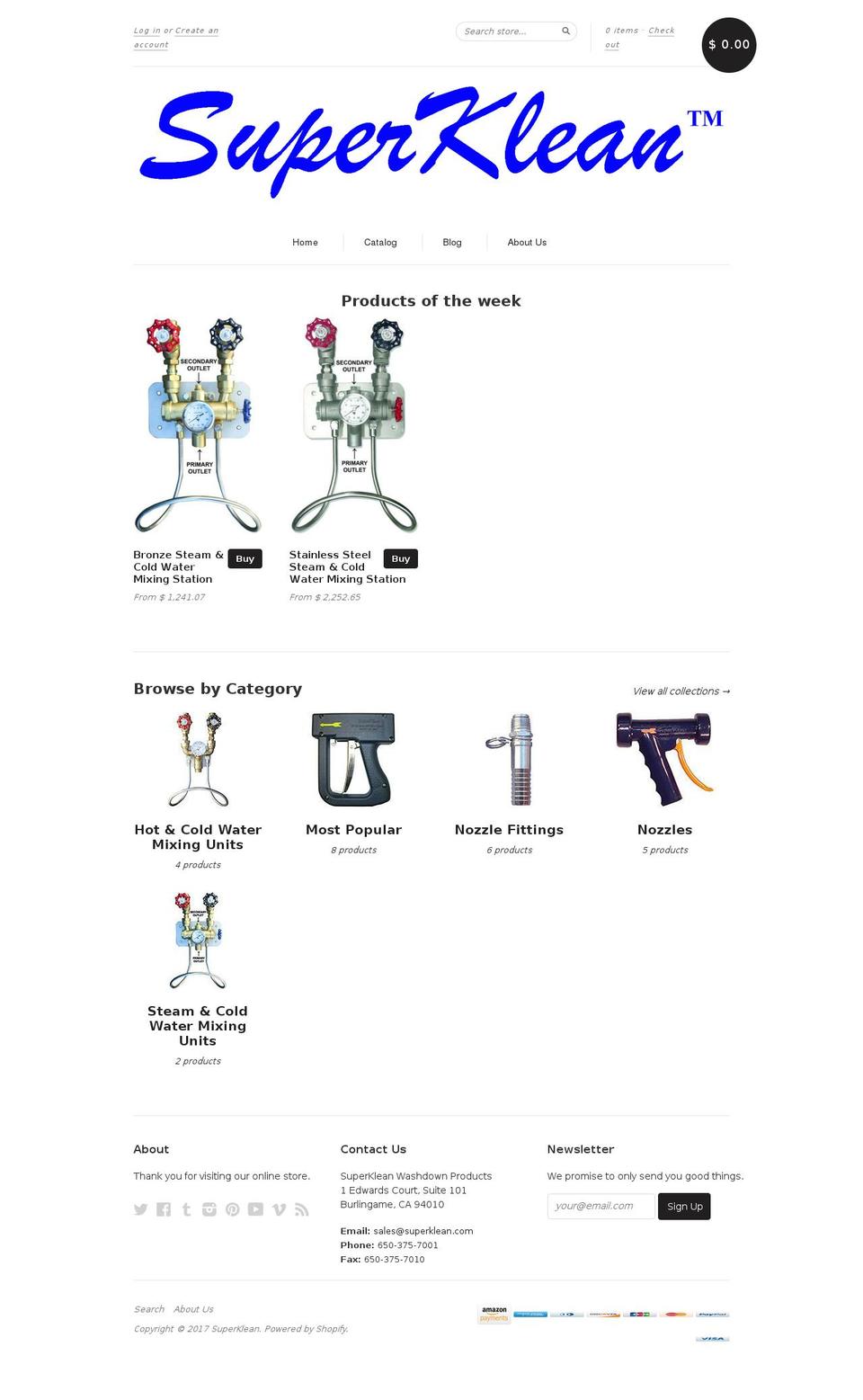 superkleanstore.com shopify website screenshot