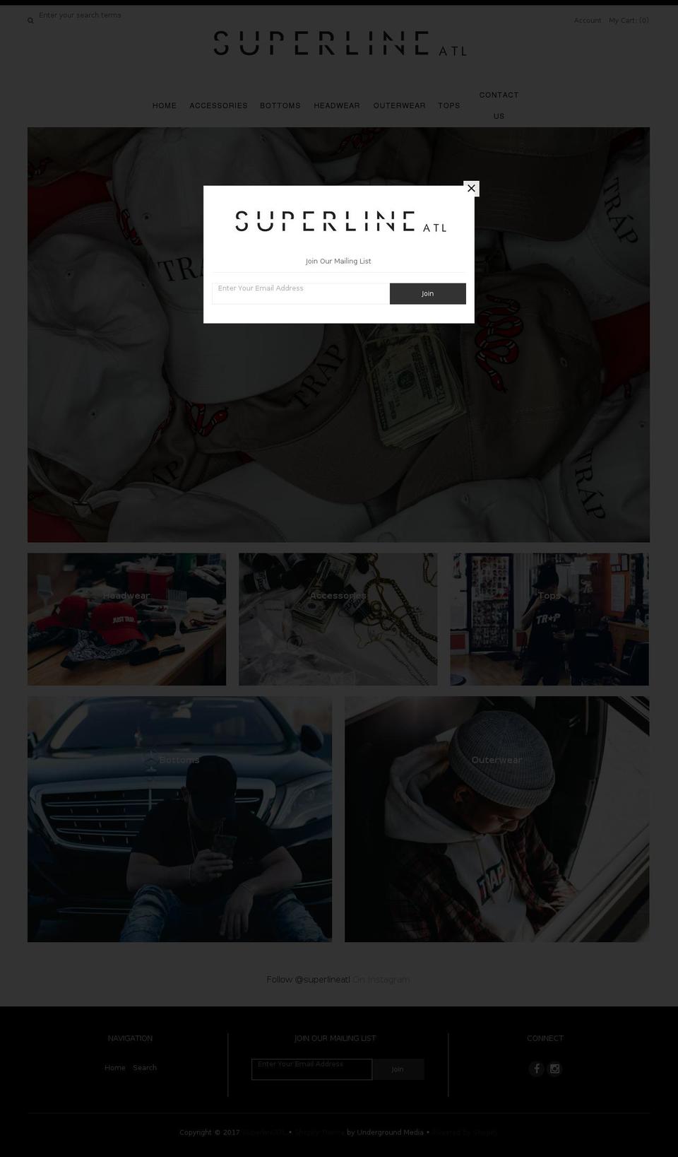 superlineatl.com shopify website screenshot