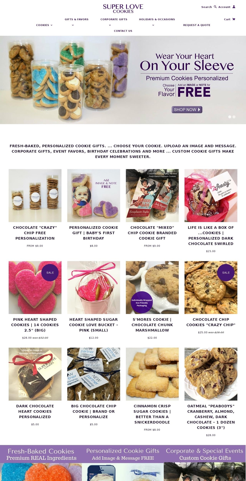 superlovecookies.myshopify.com shopify website screenshot