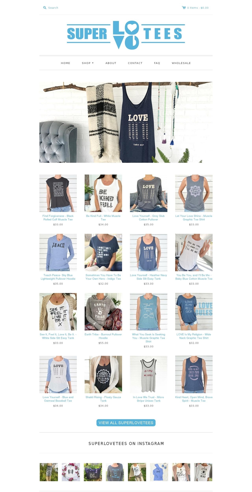 superlovetribe.com shopify website screenshot