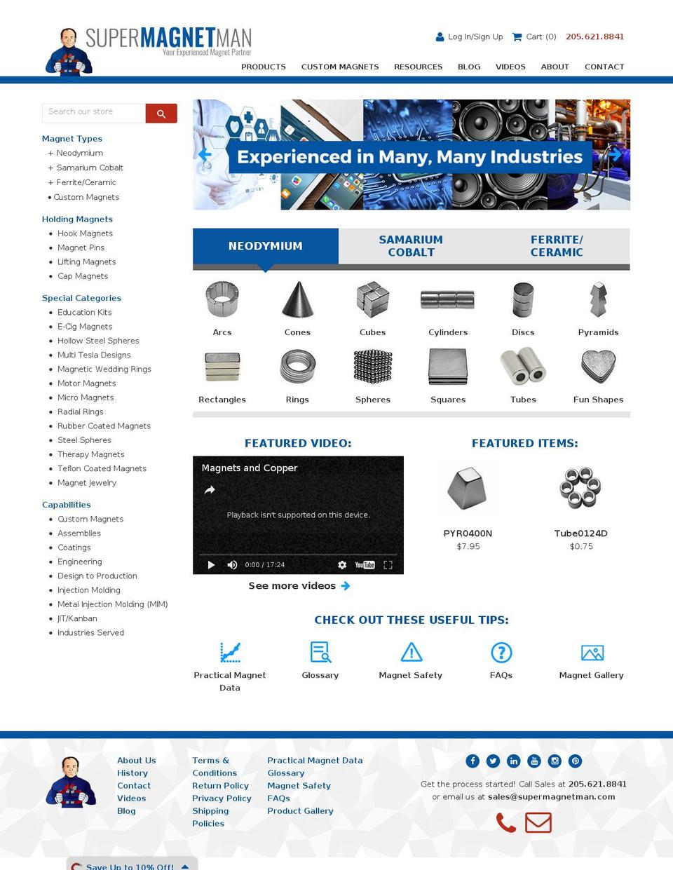 supermagnetman.com shopify website screenshot