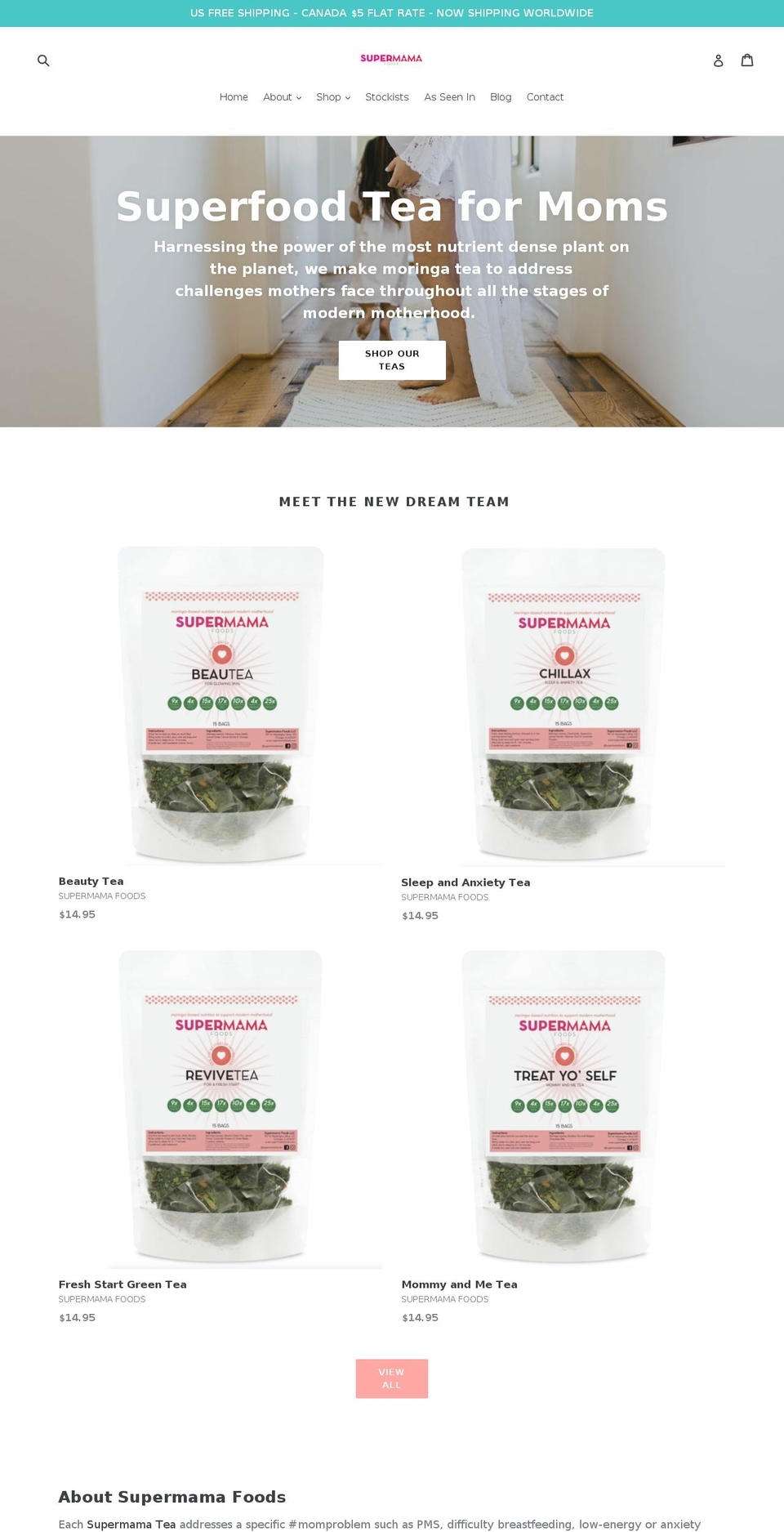 supermamafoods.com — Shopify storefront screenshot