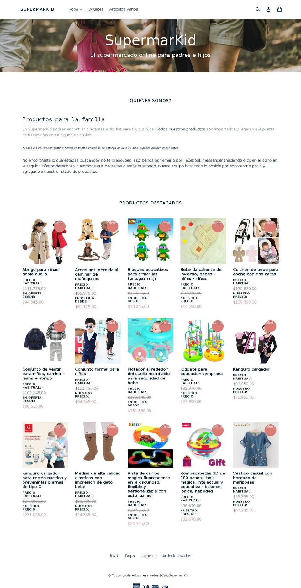 supermarkid.com — Shopify storefront screenshot
