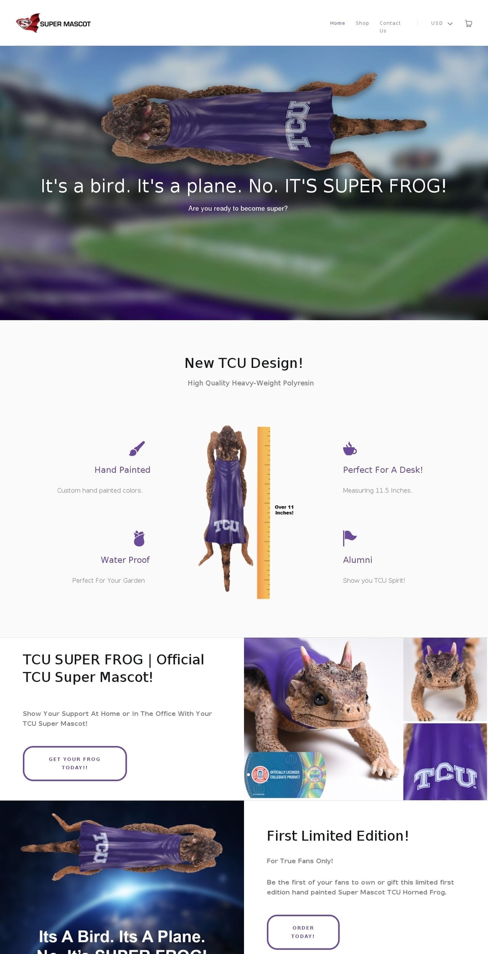 supermascot.com — Shopify storefront screenshot