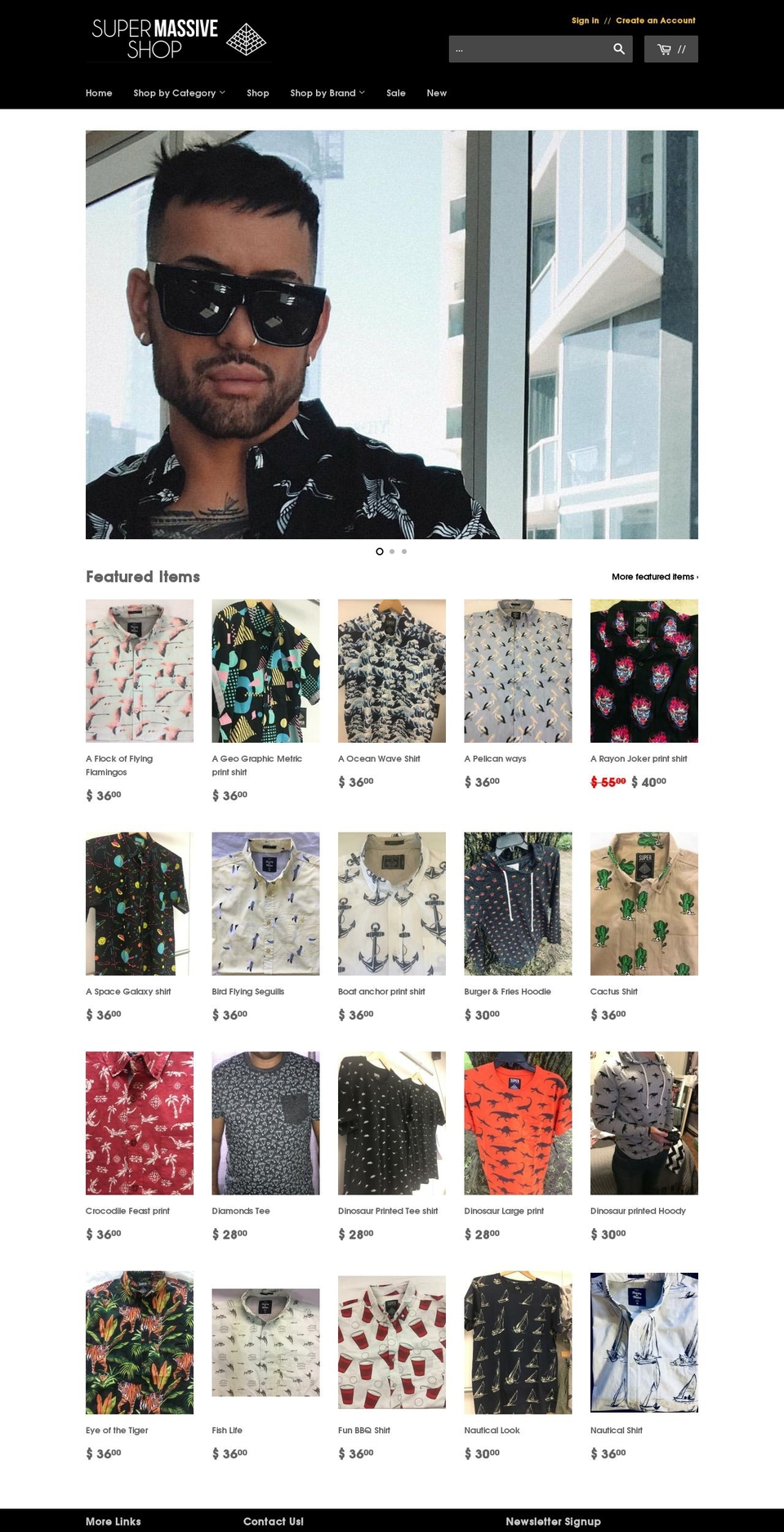 supermassiveshop.net shopify website screenshot