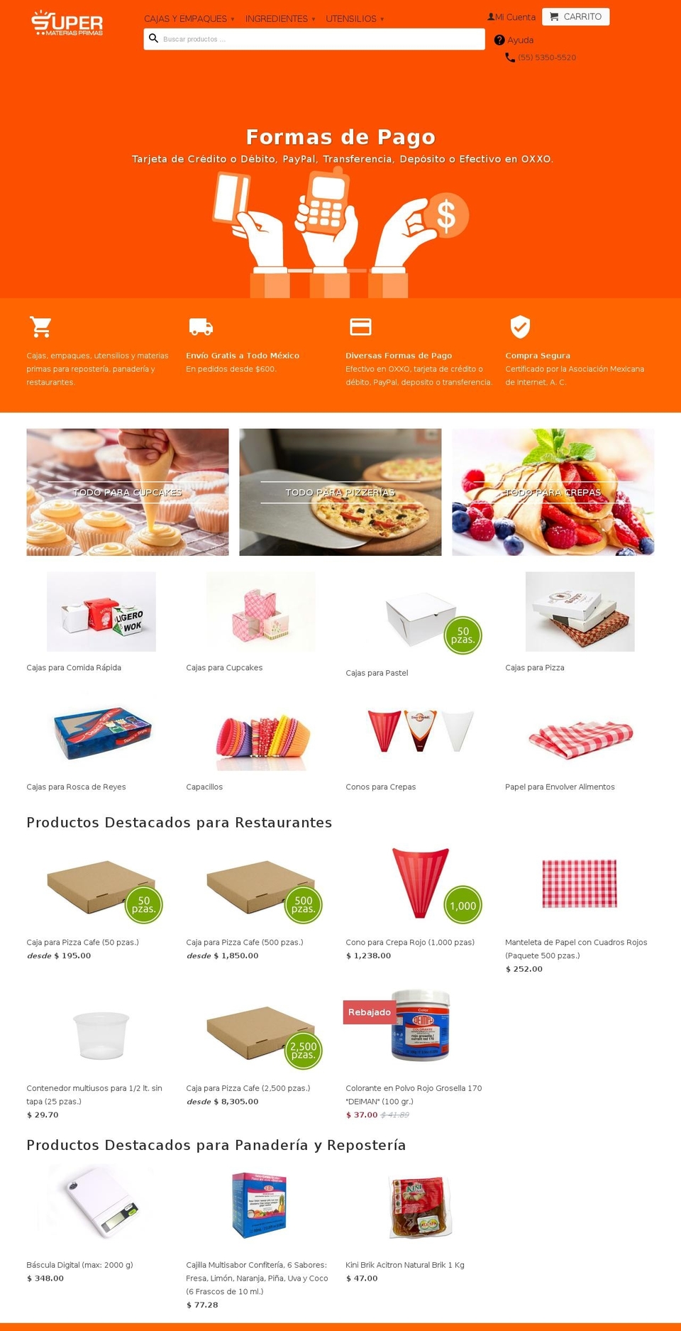 supermateriasprimas.com shopify website screenshot