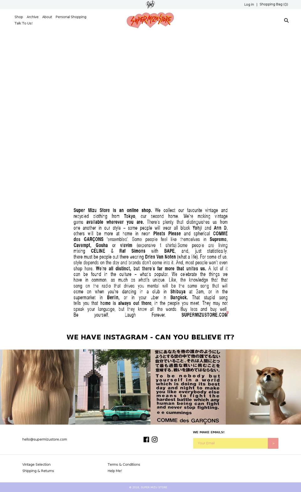 supermizustore.com — Shopify storefront screenshot