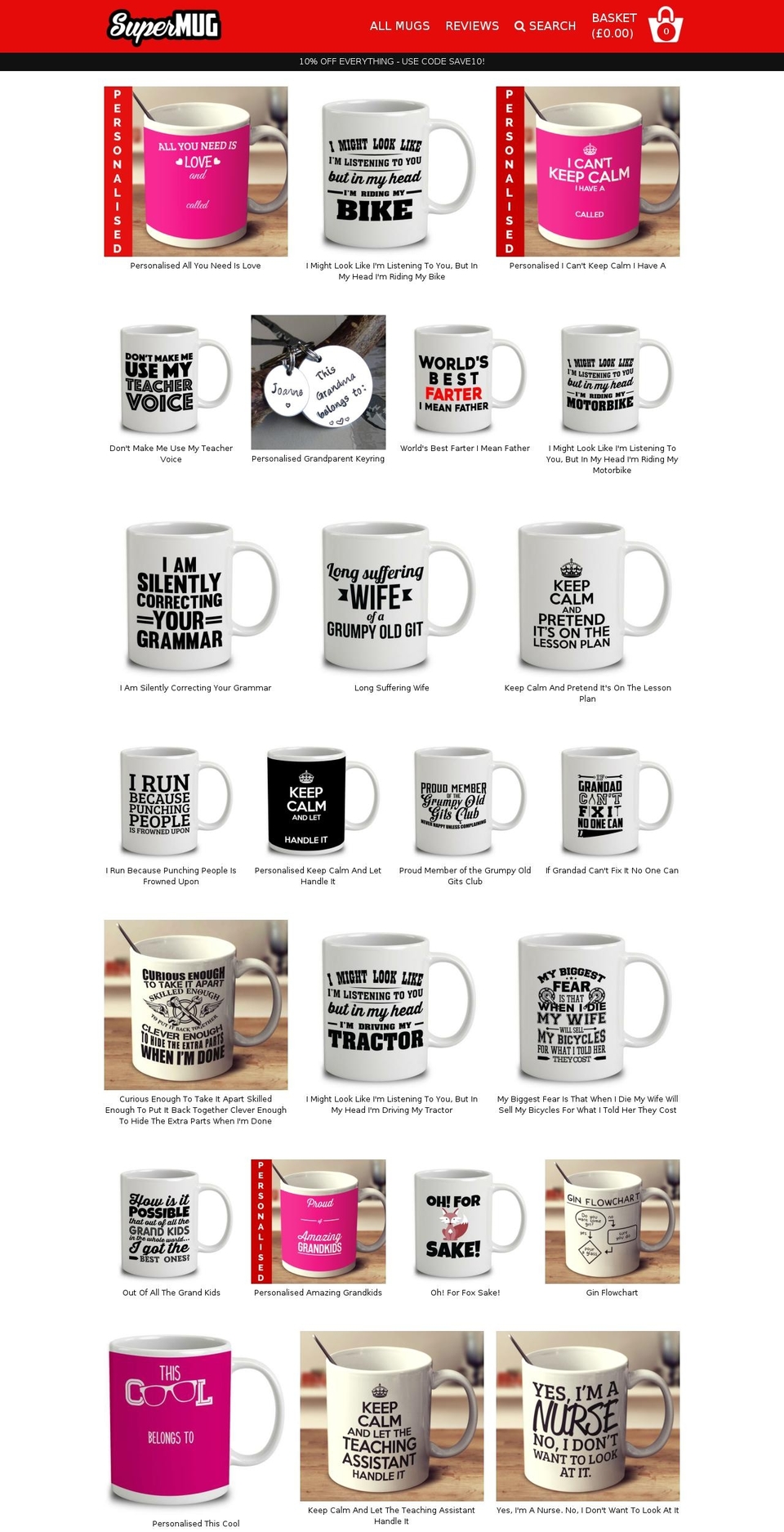 supermug.co.uk shopify website screenshot