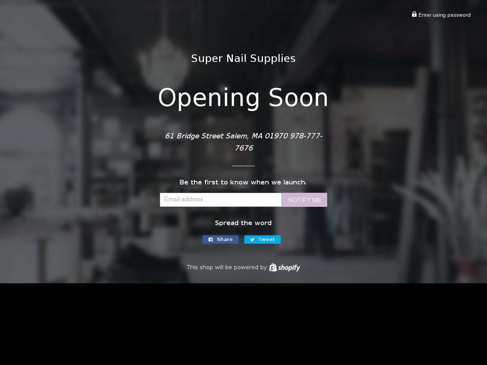 supernailsupplies.com — Shopify storefront screenshot