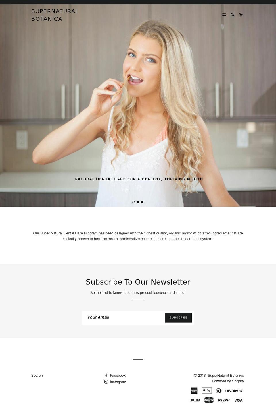supernaturalbotanica.com shopify website screenshot