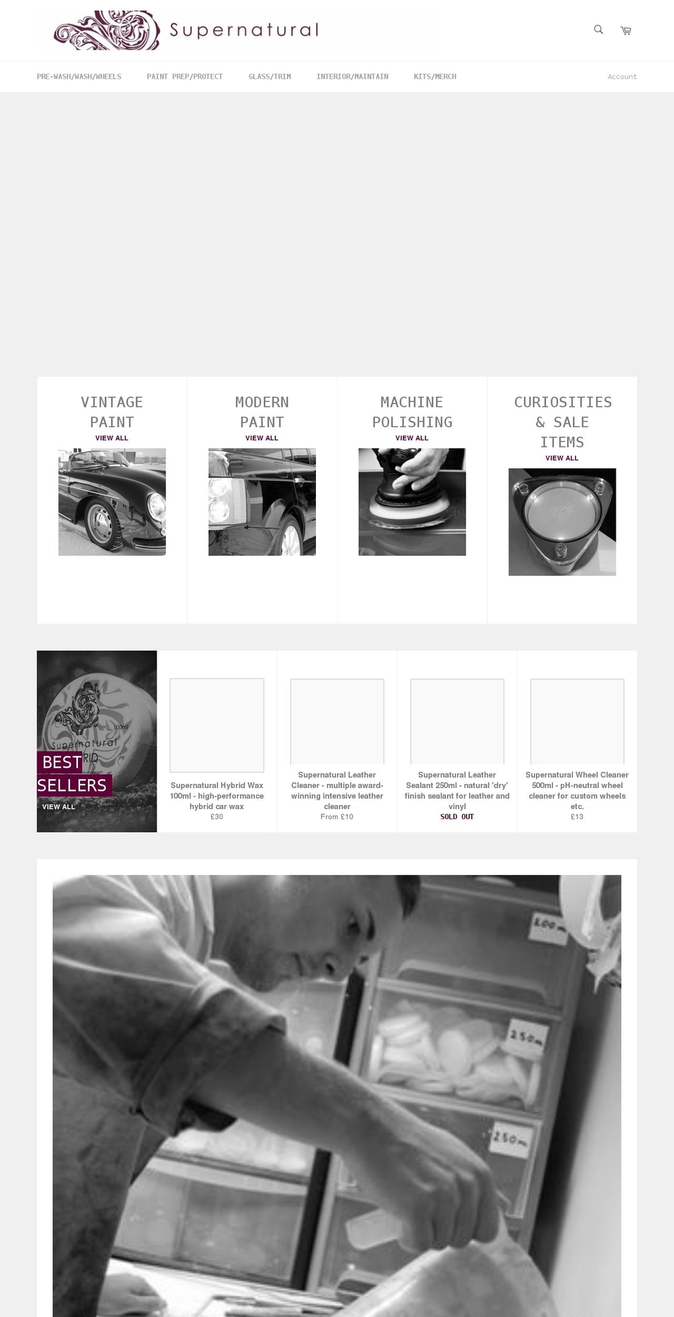 supernaturalcarcare.com shopify website screenshot