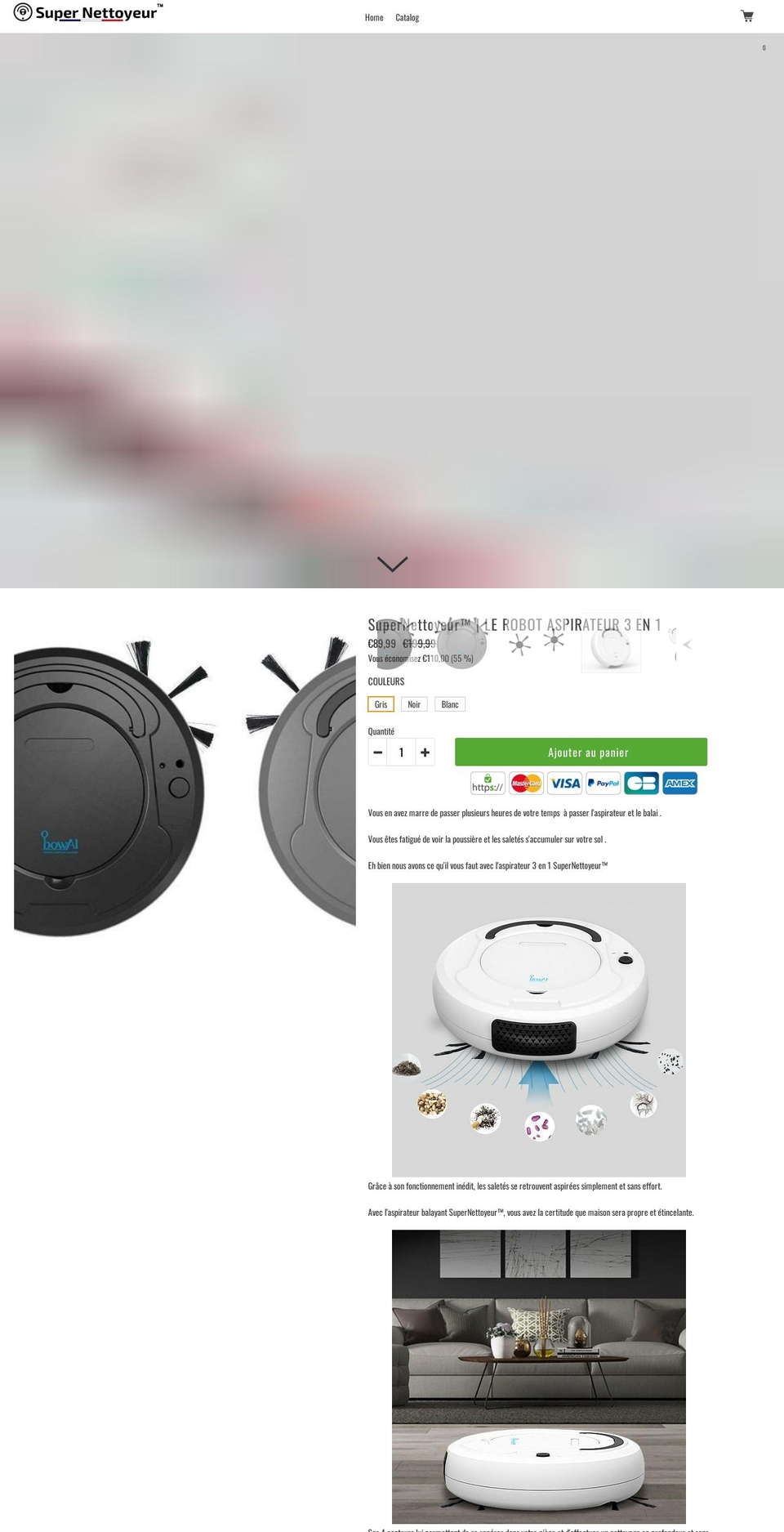 supernettoyeur.com shopify website screenshot