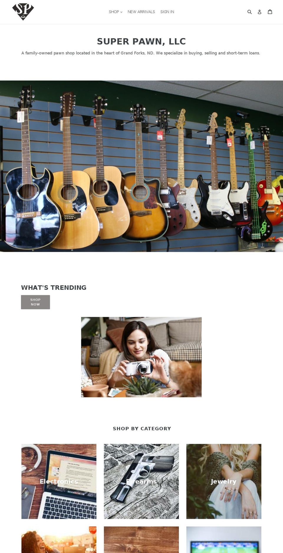 superpawngf.com — Shopify storefront screenshot