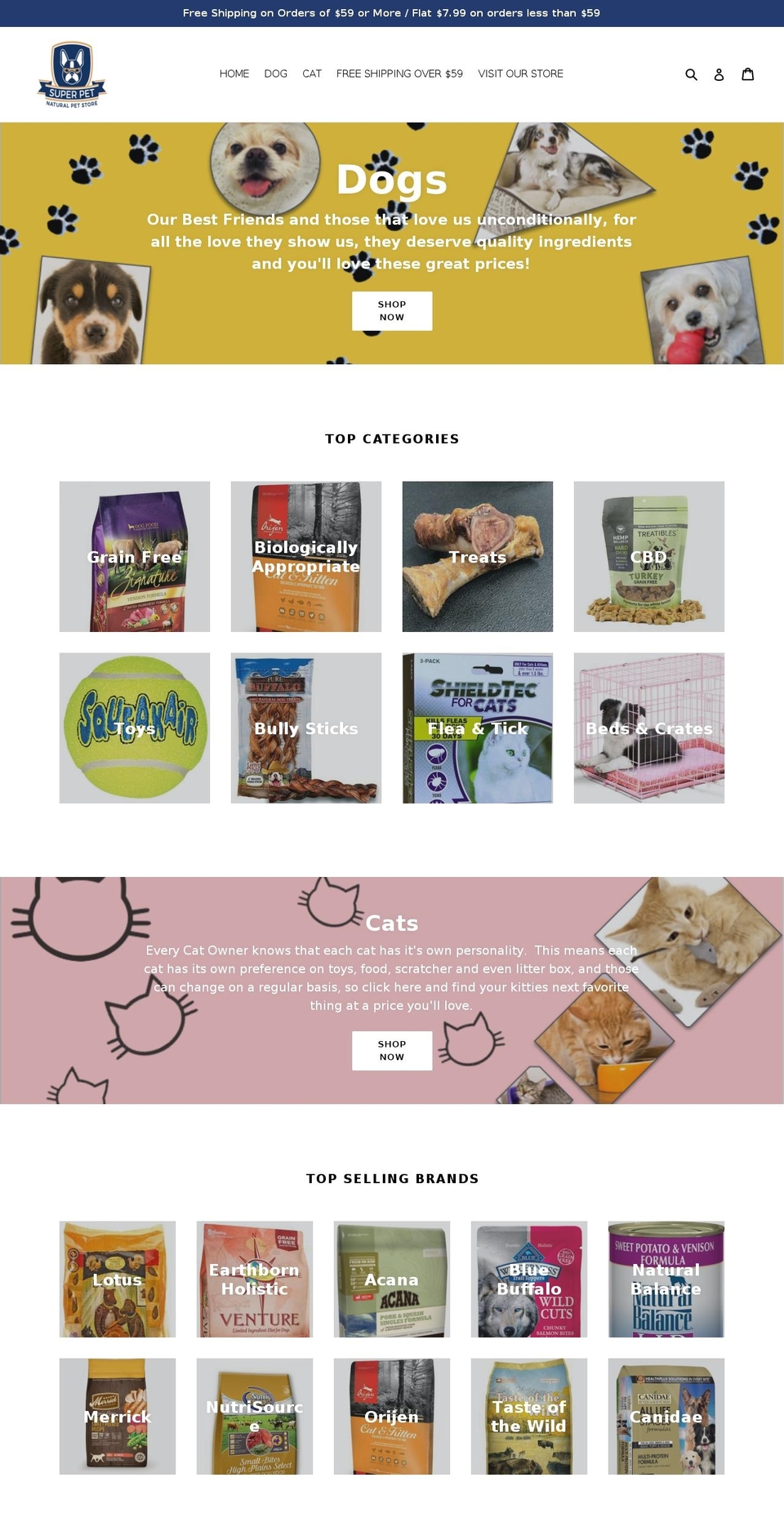 superpetonline.com — Shopify storefront screenshot