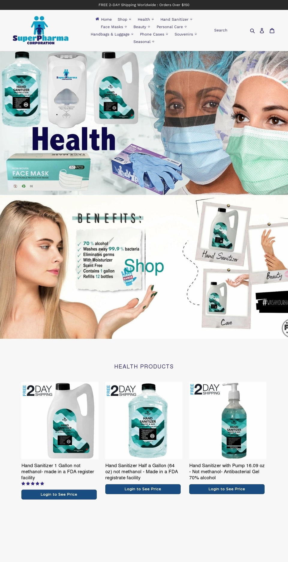 superpharma.us shopify website screenshot