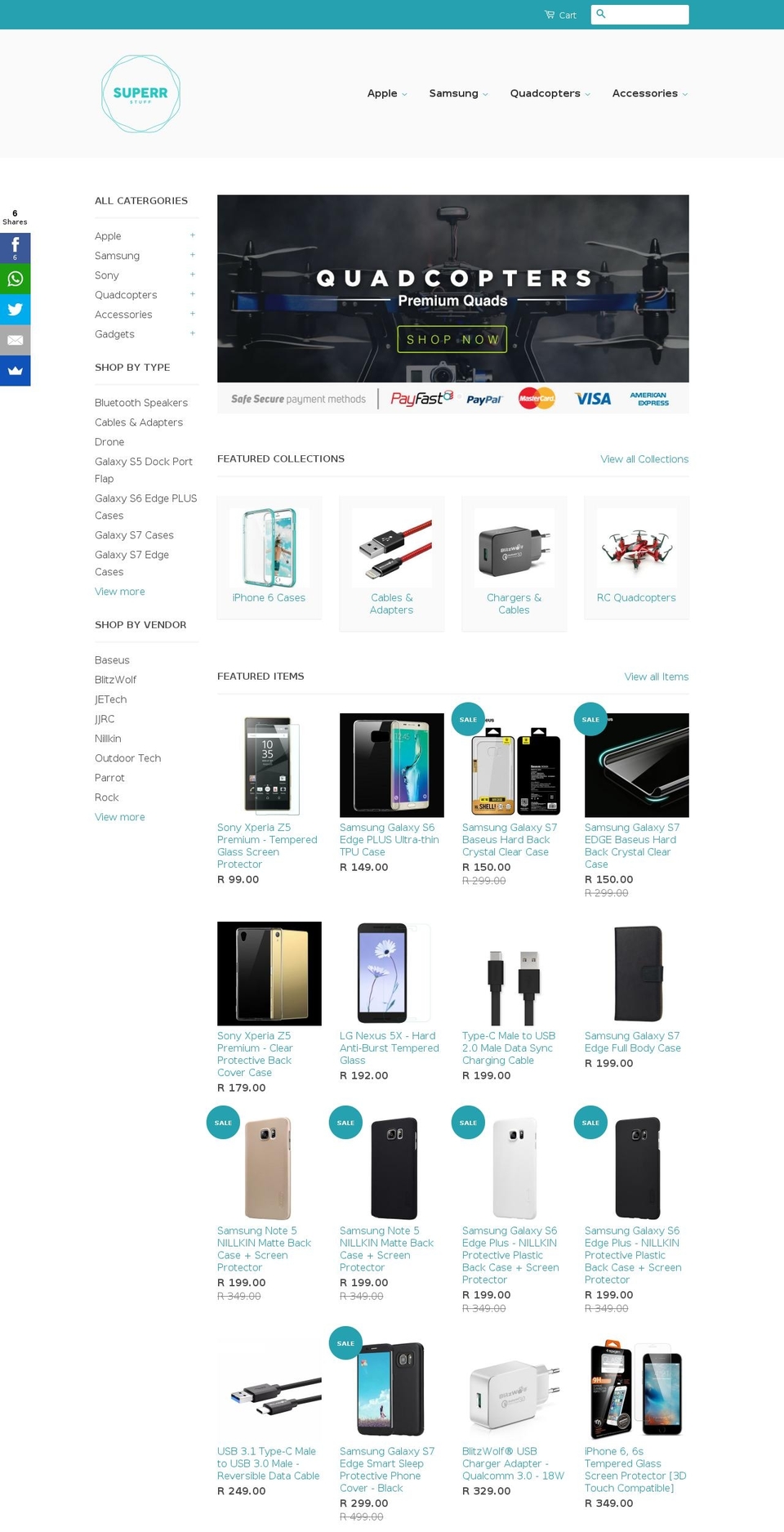 superrstuff.com shopify website screenshot