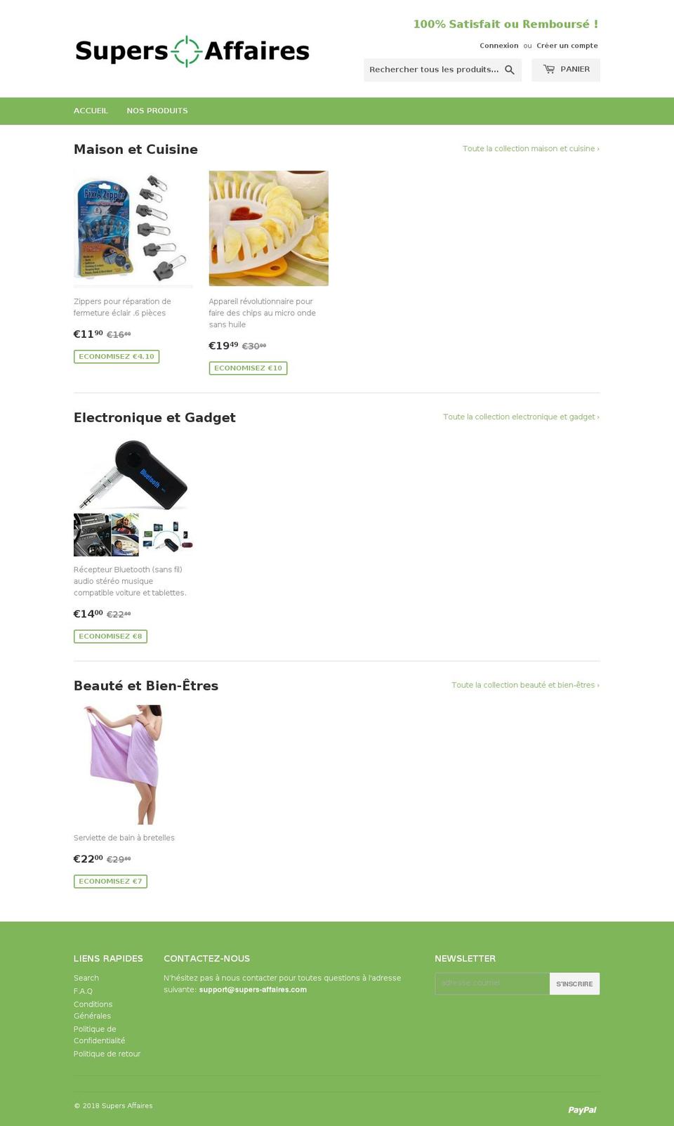 supers-affaires.com — Shopify storefront screenshot